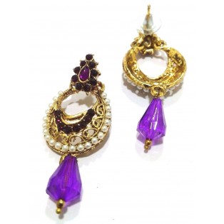 Golden Oxidized Earrings Jhumka Jhumki Jewelry Bollywood Drop Dangle Long EA157